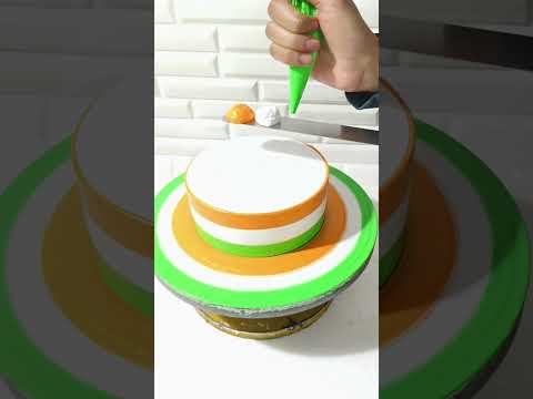 Indian Flag Cake Design || Independence Cake Design #shorts #youtubeshorts #viralvideo #cake