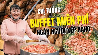 Tiệc buffet giò heo, đùi gà, canh chua... 0 đồng khiến ngàn bệnh nhân xếp hàng dài I Phong Bụi