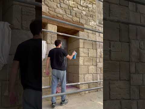 Antes y después del revestimiento de imitación piedra artificial #construction #art #antesedepois