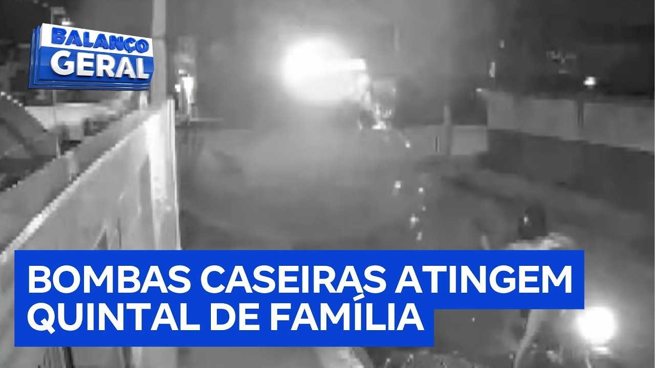Família vive momentos de pânico após quintal ser atingido por bombas caseiras