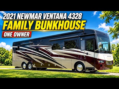 2021 Newmar Ventana 4328 — One-Owner Luxury Family Bunkhouse Diesel Pusher! $269,995