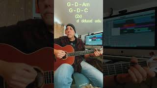 Knocking On Heavens Door Super EZ 3 Chord Guitar Song Dylan Guns Roses #easysong #easyguitar