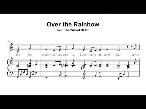 Over The Rainbow Free Piano Sheet Music Bestofcourses