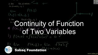 Continuity of Function of Two Variables