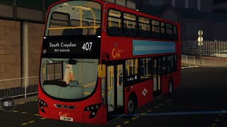 407 to South Croydon Bus Garage / Croydon London Bus Simulator (Roblox)