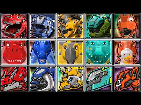 Dino Trux, Dino Picnic, Dino Robot Corps: Tyrannosaurus Stegosaurus Amargasaurus Triceratops Brachio