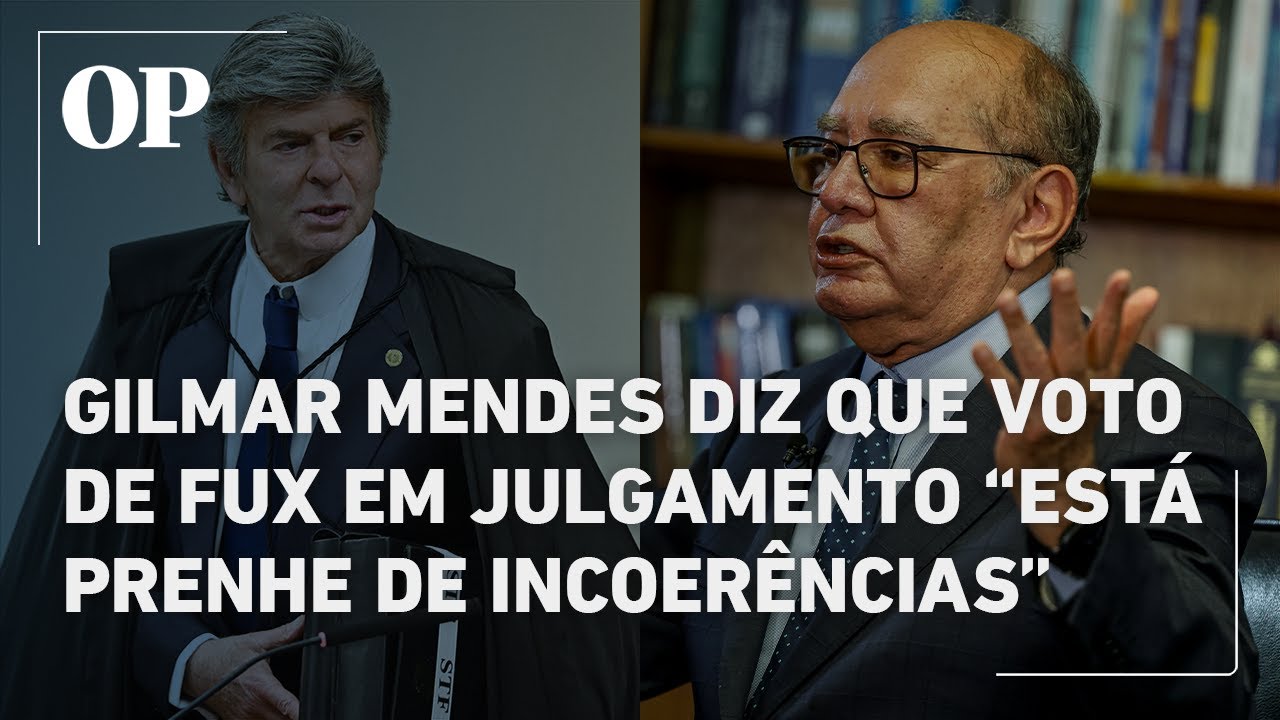 Gilmar Mendes diz que voto de Luiz Fux em julgamento de Bolsonaro “está prenhe de incoerências”