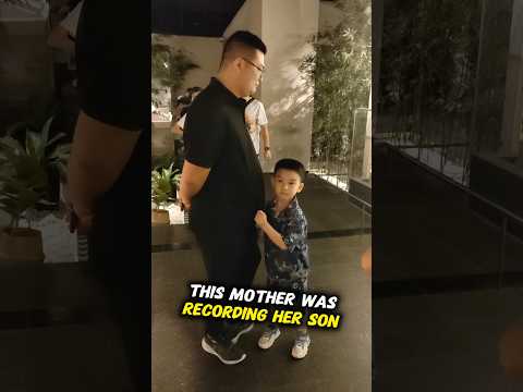 The boy had a funny expression after realizing the man wasn’t his father