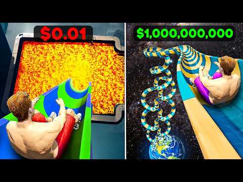 $0.01 Waterslide VS $1 Billion Waterslide in GTA 5!