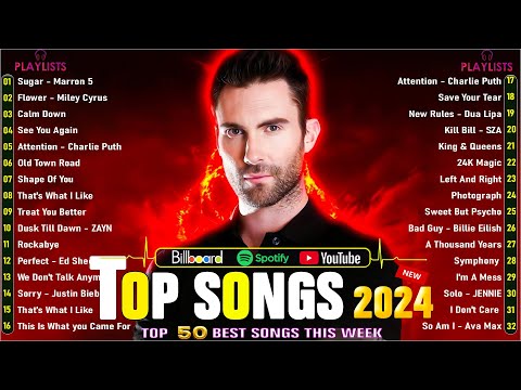 Maroon 5, Ava Max, Taylor Swift, Selena Gomez,The Weeknd,Adele,Justin Bieber, Dua Lipa🔊Top Hits 2024