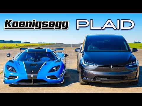 Koenigsegg vs Model X Plaid: CORRIDA DE ARRANCADA