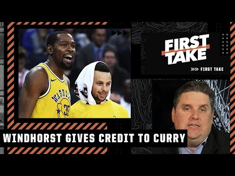 Brian Windhorst calls Steph Curry underrated for how he's handled playing with KD | First Take video clip