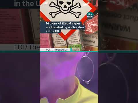 Millions of illegal vapes confiscated by authorities in the UK #itvnews #vape