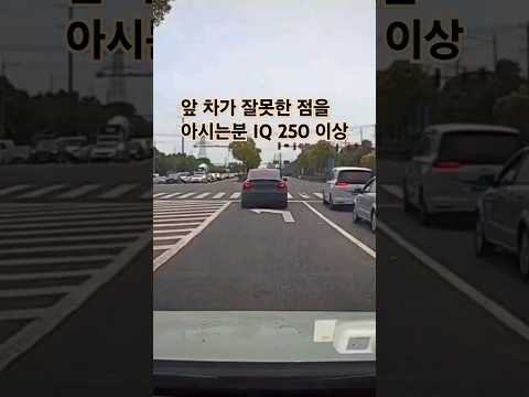 앞 차가 잘못한 점을 아시는분 IQ 250 이상