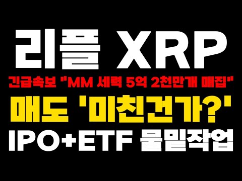 [리플 XRP] 긴급속보 매도 '미친건가?' IPO+ETF 물밑작업 진행중 영상 꼭 끝까지보세요