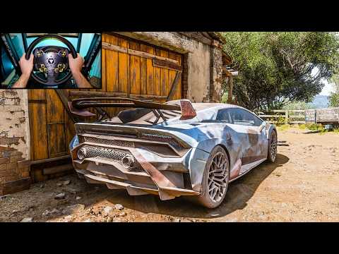 Rebuilding Lamborghini Huracan STO - forza Horizon 5 | Steering Wheel Gameplay