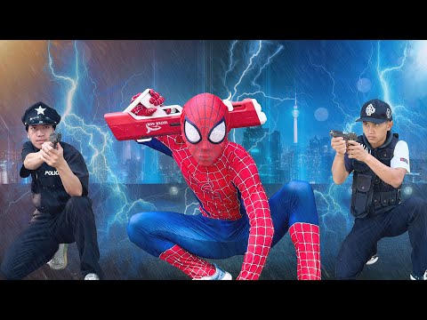 SUPERHERO's Story || RED SPIDER-MAN and POLICE vs BAD GUY TEAM ( All Action, Funny...)