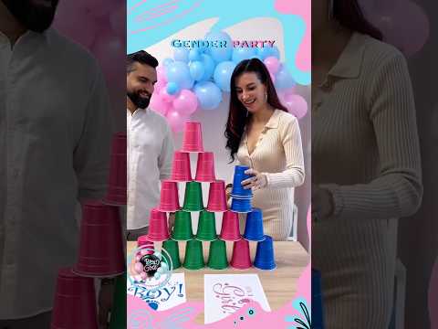 New Interesting Idea for Gender Reveal ❤️💙🎉 #announcement #babyshower