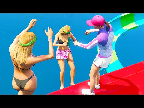 GTA 5 Epic Ragdolls | Amanda Jumps/Fails ep.1