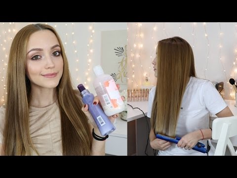 How I Flat Iron My Hair + Favorite Products | Straight Hair Routine