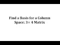Matrix Analysis and Column Space Concepts