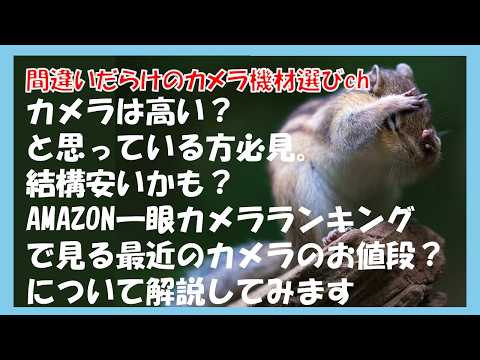 間違いだらけのカメラ機材選びch 「カメラは高い?と思っている方必見。結構安いかも?AMAZON一眼カメラランキングで見る最近のカメラのお値段?について解説してみます」