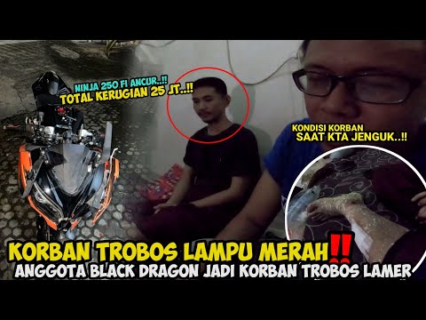 ACCIDENT LAMPE MERAH❗TROBOS LAMER ANGGOTA BLACK DRAGON JADI KORBAN