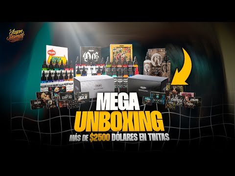 MEGA Unboxing mas de 2500 dólares en tintas para TATUAR 😱 / Todo lo que necesitas como Tatuador