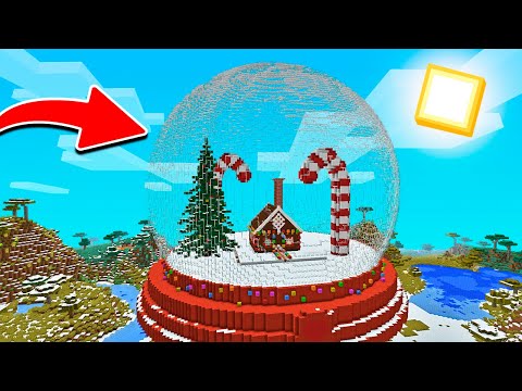 ENCONTRAMOS UNA BOLA DE NIEVE NAVIDEÑA GIGANTE EN MINECRAFT TROLL ☃️