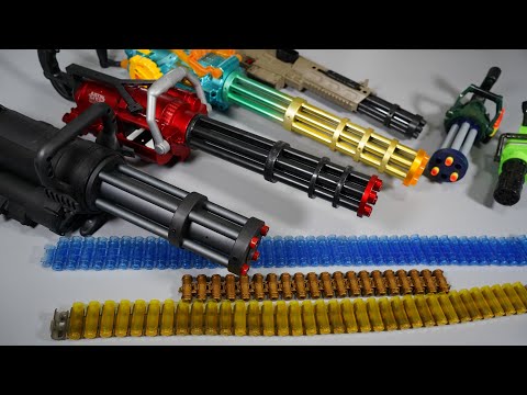 Gatling Minigun M134 Nerf Gun and Airsoft Toy Gun -Shell ejecting Toy- Realistic Toy Guns Collection