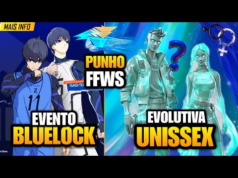 CORRE! NOVA ROUPA EVOLUTIVA DE NATAL, PUNHO FFWS, ROYALE BLUELOCK E MAIS NOVIDADES FREE FIRE