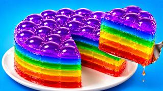 🌈 We Made the Most Satisfying Rainbow Jelly Desserts Ever! 🍉