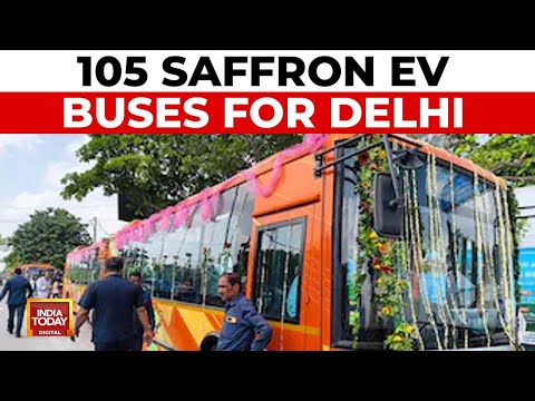 Delhi's EV Buses Go Saffron: New Batch Deviates from Traditional Green | India Today News