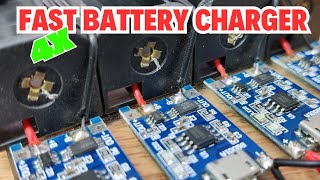4x Lithium Battery Charger Kaise Banaye | TP4056 से घर पर 4 Cell Charger बनाएं | DIY Battery Charger