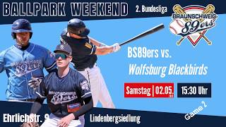 02.05.2026  Game 2 - Baseball 2. Bundesliga - Wolfsburg Blackbirds @ BS89ers