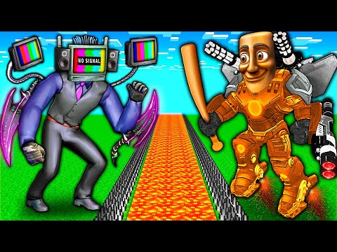MECHA TITAN TUNG TUNG SAHUR vs SECRET TV MAN TITAN and TV WOMAN vs BRAINROT in MINECRAFT animation