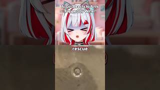 AI Girl Reacts to Ants Trapped by Water!