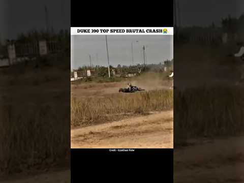 Duke 390😱 Top Speed Brutal Crash😭 | #shorts #viral #bikelover #motovlog #youtubeshorts