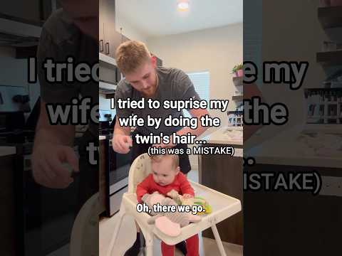 I Tried to Surprise My Wife by Doing Our Daughters’ Hair… 😭 #shorts