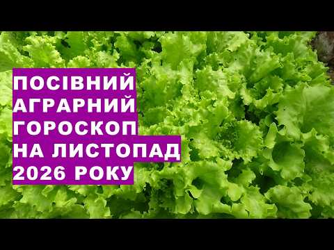 Посівний аграрний гороскоп на листопад 2026 року