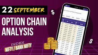 22nd September | Monthly Expiry NIFTY & BANKNIFTY | Option Chain Analysis by OptionsForTomorrow