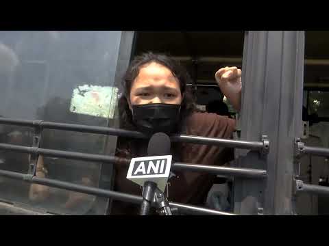 YouTube video thumbnail:  Exiled Tibetans Protest in India Amid China’s FM Visit