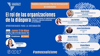 Panel 02: Rol de las organizaciones de la diáspora frente a los procesos de regularización