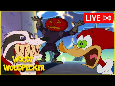 LIVE 🔴 Woody's Best Halloween Episodes 🎃 👻 Full Episodes | Woody Woodpecker