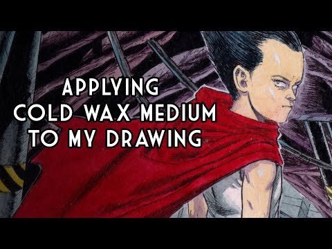 Applying Cold Wax Medium To My Drawings