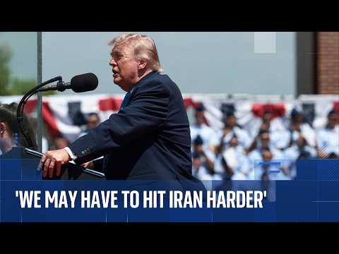 US President Donald Trump speaks at coast guard event - after claiming Iran war will end 'quickly'