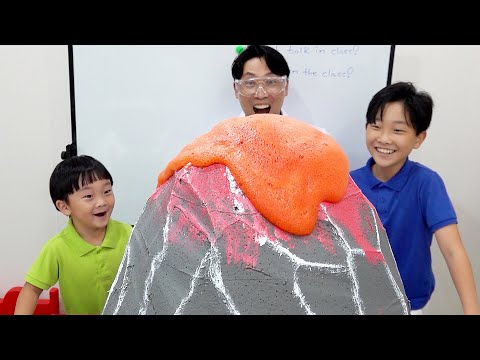 Kids School Play with Fun Toys Volcano Experiment