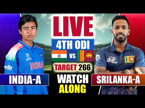 🔴LIVE: IND-A vs SL-A, 4th ODI Tri-Series | India vs Srilanka Live | Live Cricket Match Today