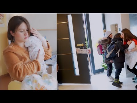 فلوگ الولادة 🥰 ردة فعل الاطفال بالمولود الجديد ☺️