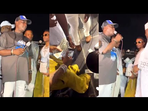 Wizkid Surprised Legend K1 Ultimate As He Makes Dollars Rain On Him!!!!